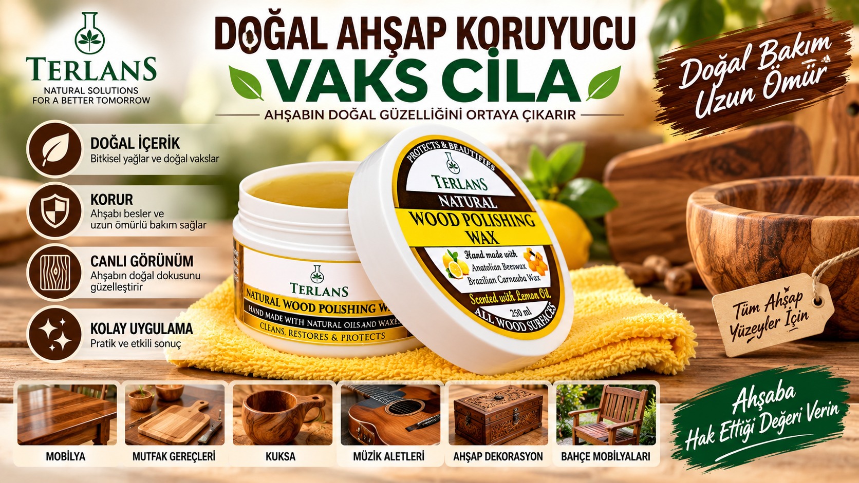 Ahşap Yüzeyler İçin Doğal Koruma