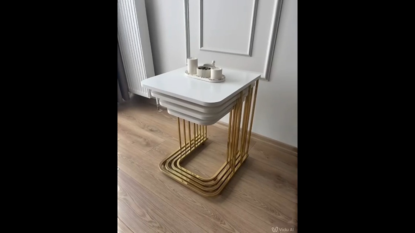 TEKERLİ MODERN SEHPA