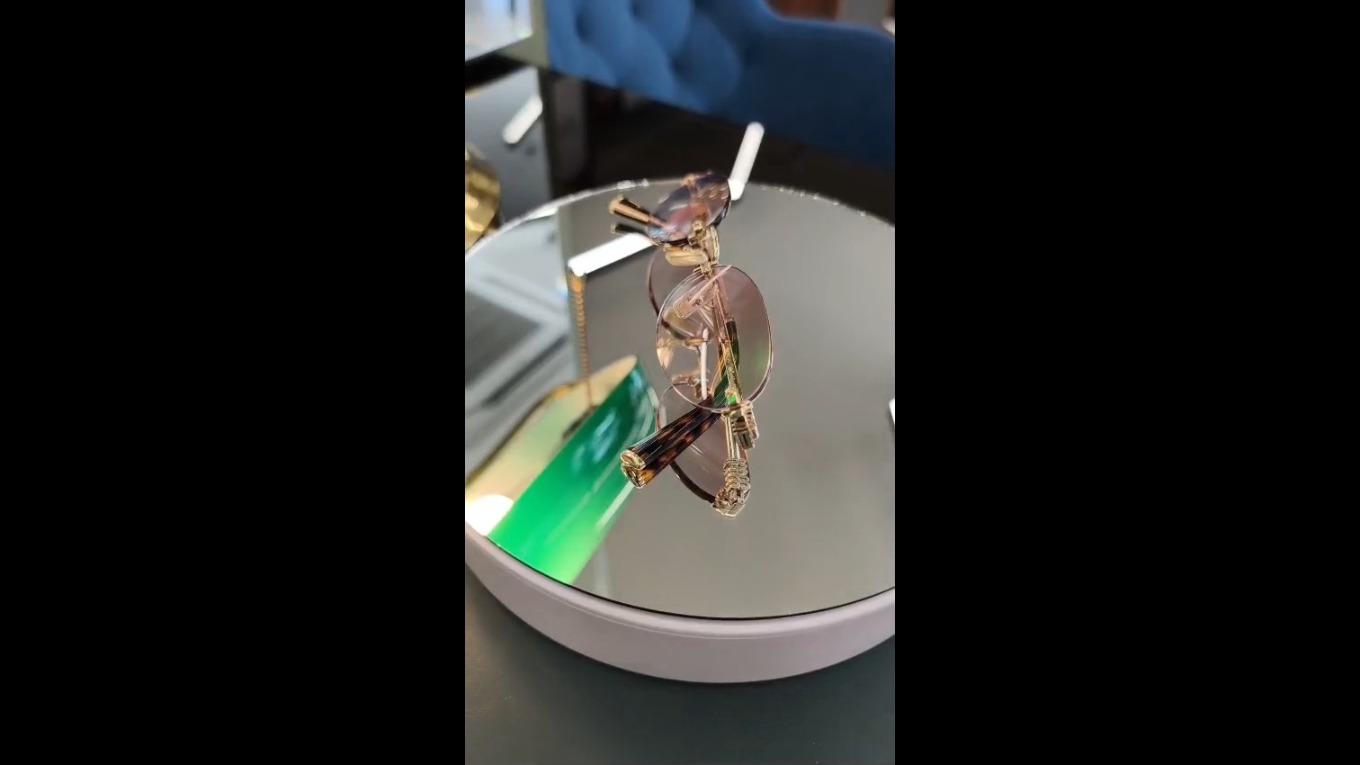 Miu Miu A54S Çerçevesiz Oval Degrade Güneş Gözlüğü