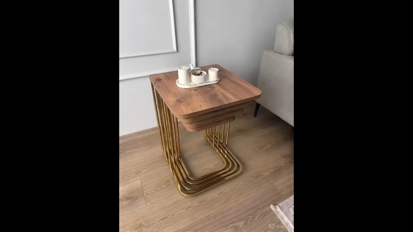 TEKERLİ MODERN SEHPA