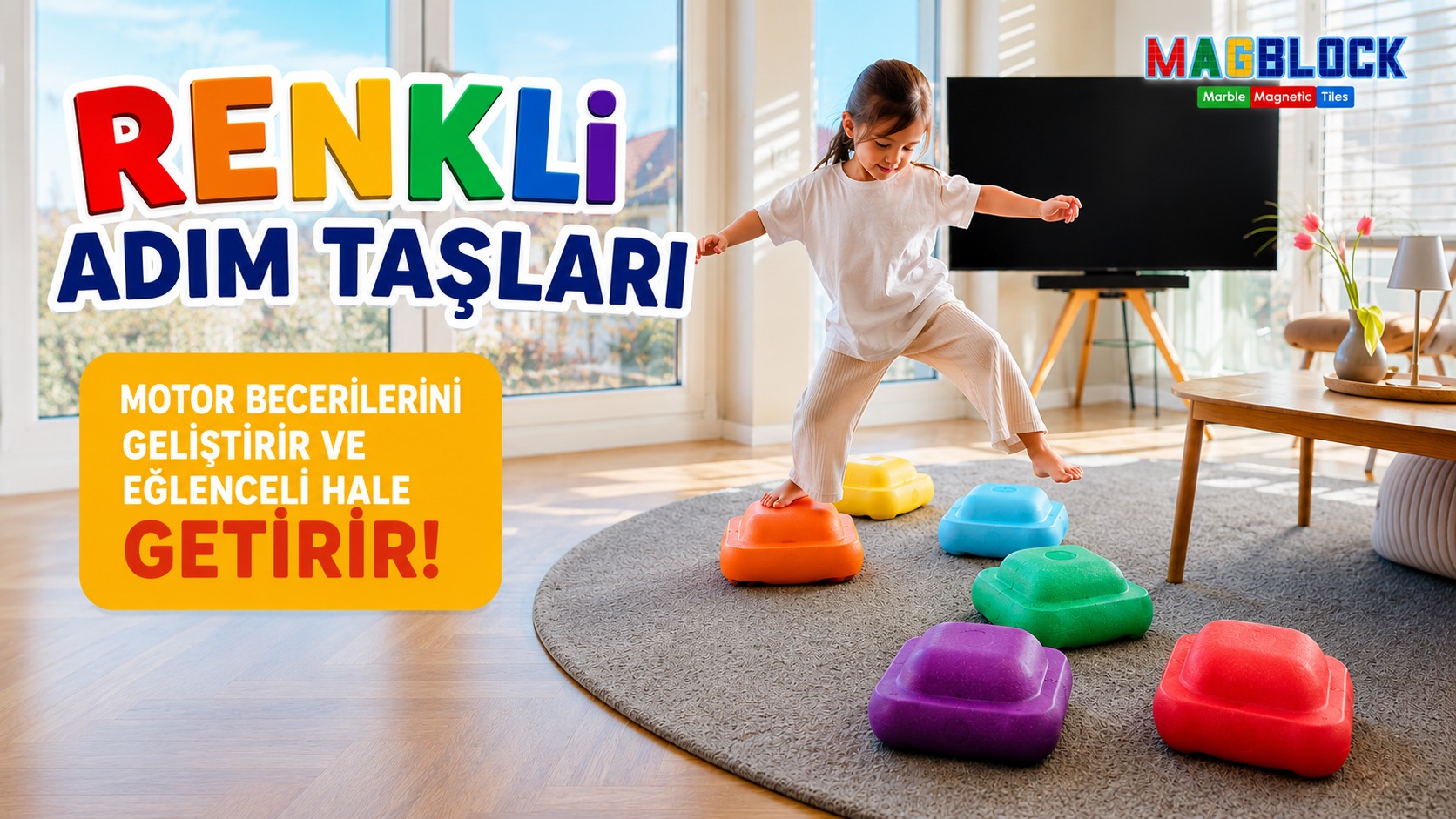Renkli Adım Taşları