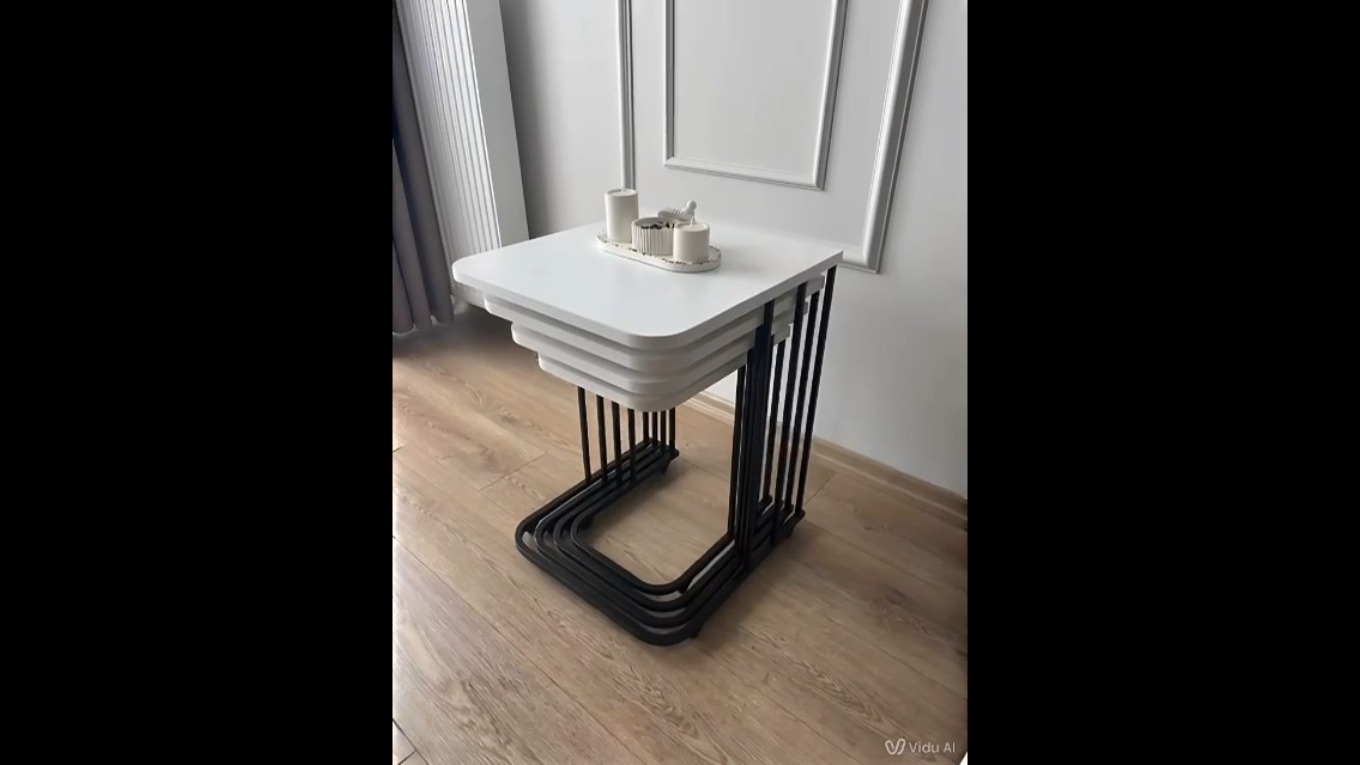 TEKERLİ MODERN SEHPA