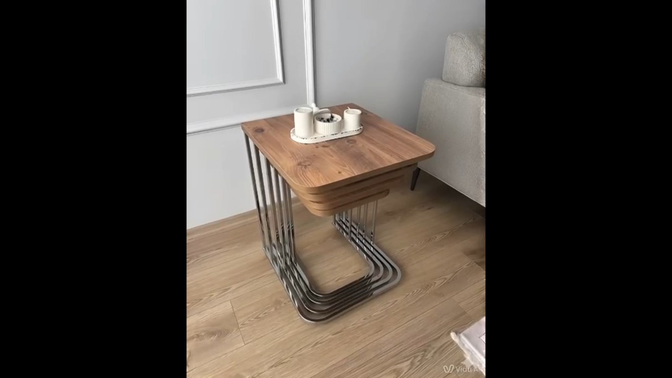 TEKERLİ MODERN SEHPA