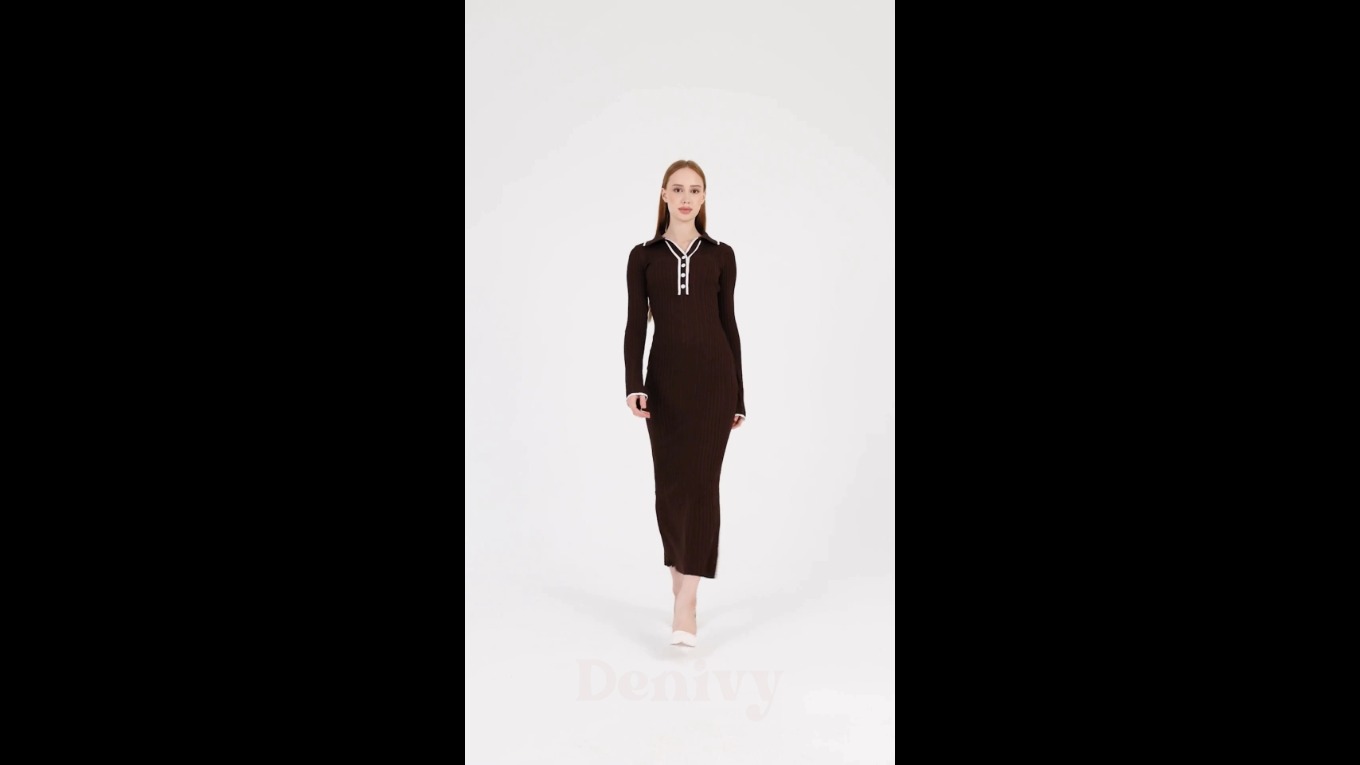 Denivy Polo Yaka Elbise