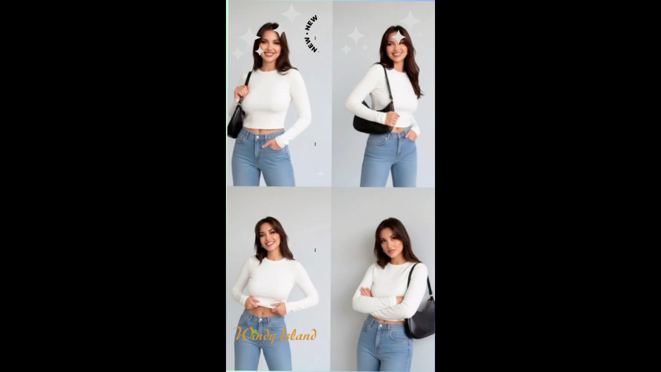 Kadın Parmak Geçirmeli Slim Fit Bluz