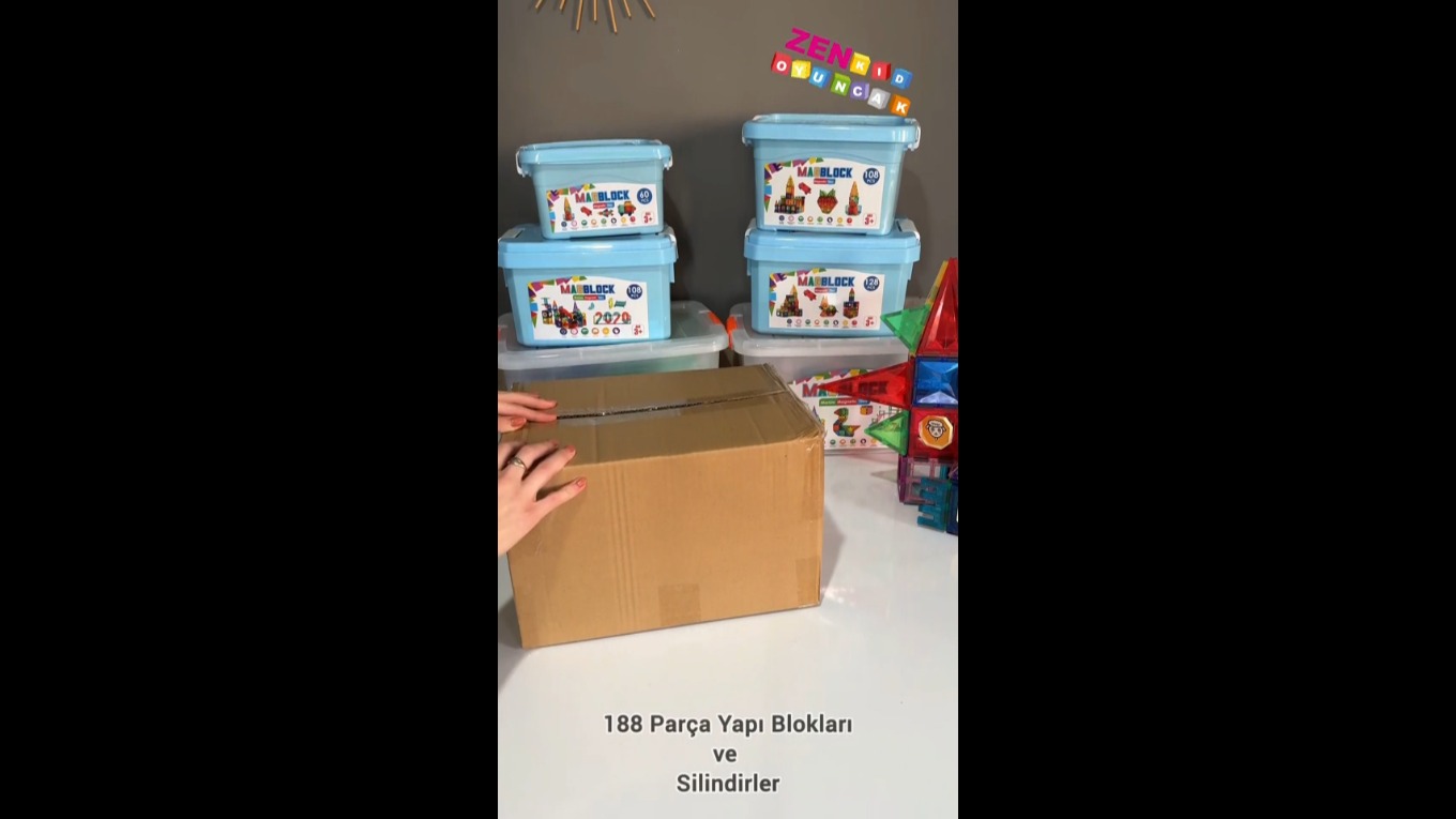 188 Parça Yapı Blok ve       Silindirler
