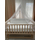 Babycom Anne Yanı Doğal Boyasız Ahşap Kademeli Beşik 70 x 130 cm - Tekerlekli + Beyaz Uyku Seti