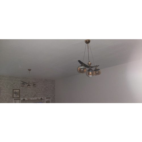 Sedef 6062 3 Bgd 3 Lü Avize Siyah Altın