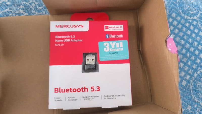 Mercusys MA530 | Bluetooth 5.3 Nano USB Adaptör | Kompakt Tasarım | Tak‑Çalıştır | Windows 7//8.1/10/11
