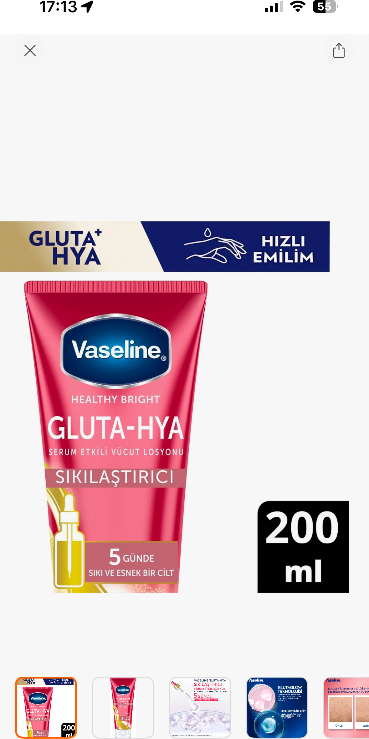 Vaseline Gluta-Hya Serum Etkili Vücut Losyonu  200 ml