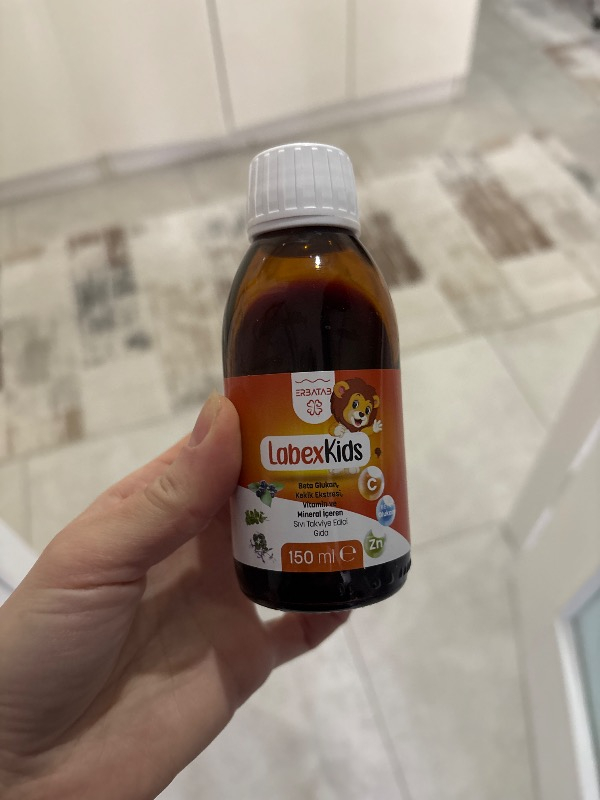 Erbatab Labex Kids Çinko Kekik Beta Glukan Karamürver Çocuk Multivitamin Şurup 150 ML