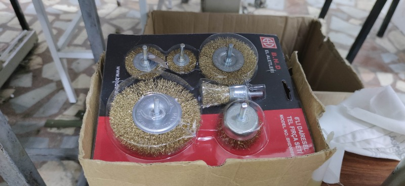 Gfb 6 Parça Pimli Tel Fırça Seti Matkap Fırça Set