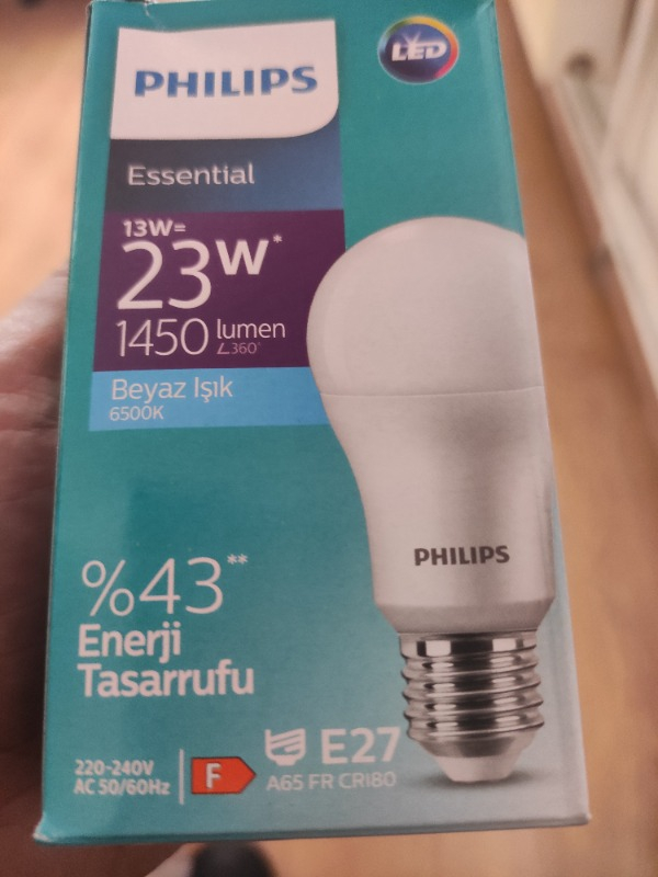 PHILIPS LED 13W AMPUL 6500K BEYAZ IŞIK