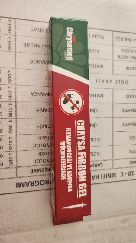 Chrysamed Kaloriferböceği Jeli Fibron Jel 5 Gr Böcek Haşere İlacı