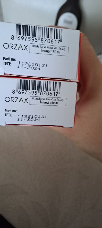 Orzax Imunol Ballı Çilek Aromalı Şurup 150ml