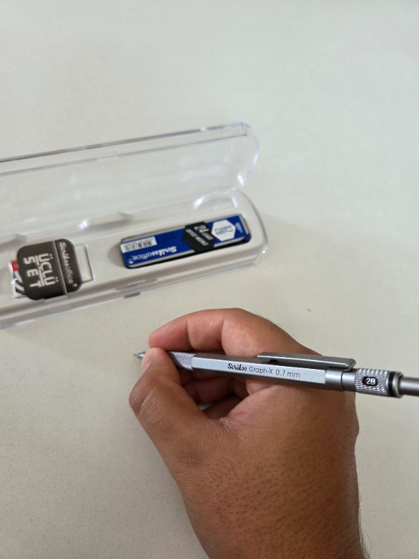 Scrikss Kurşun Gri Graph-x 0.7 mm Kalem Silgi Uç Seti