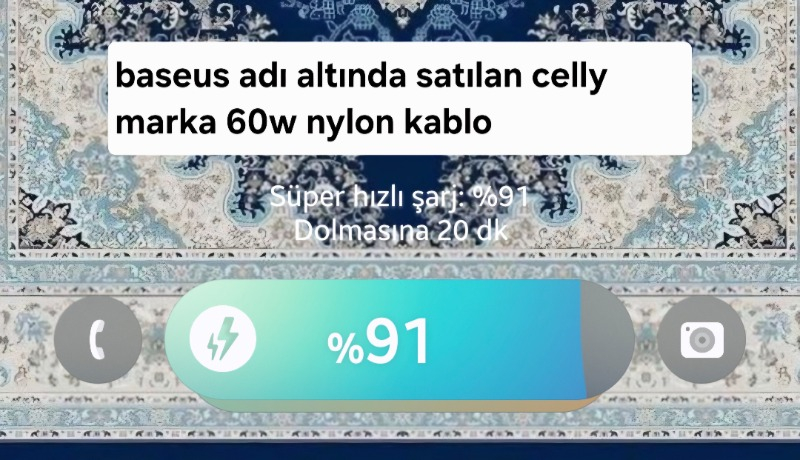 Celly Usb-C To Usb-C 60W Nylon Kablo Siyah