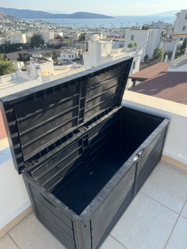 Violet House Clean Garden 320 Lt Bahçe Depolama Sandığı Siyah