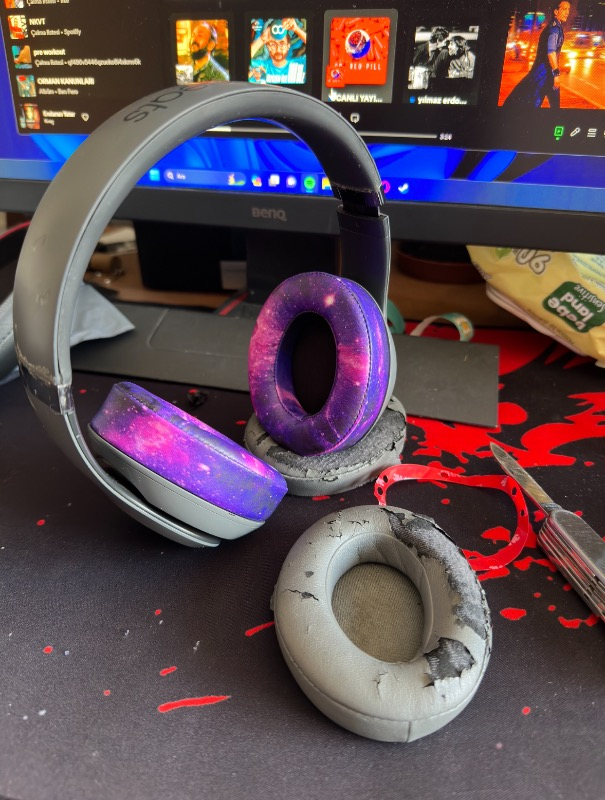Schulzz Beats Studio 2 Studio 3 Uyumlu Kulaklık Süngeri Padi Saks Mavi