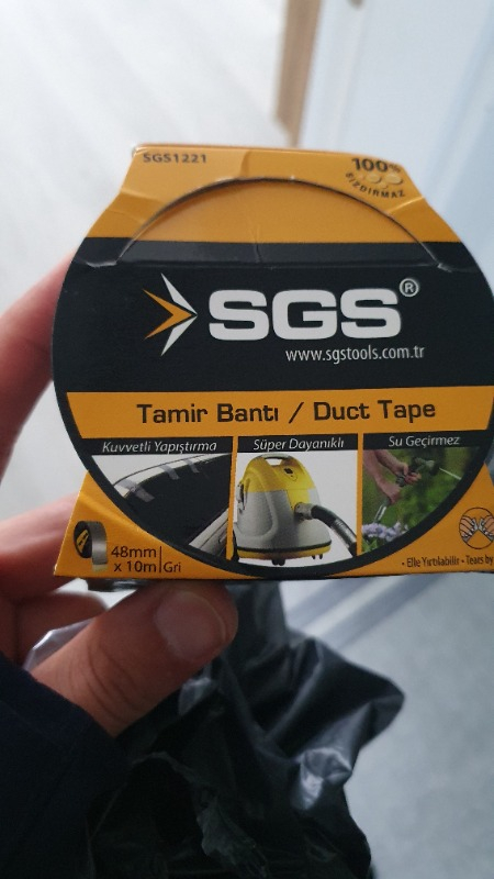 SGS Tamir Bandı Gri 40mt 48mm
