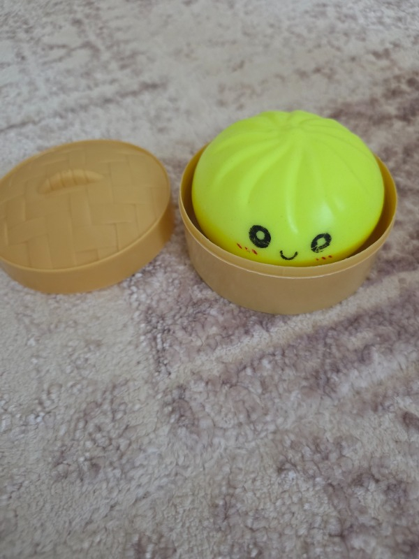 Gökkuşağı Sepeti Çin Mantısı Dumpling Squishy Eğlenceli Hediye +1 Yaş İçin Yumuşak Dokulu Koleksiyonluk 1 adet
