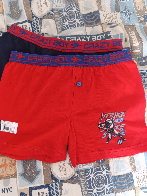 Tutku Erkek Çocuk Elastan Baskılı Boxer 6'lı Paket