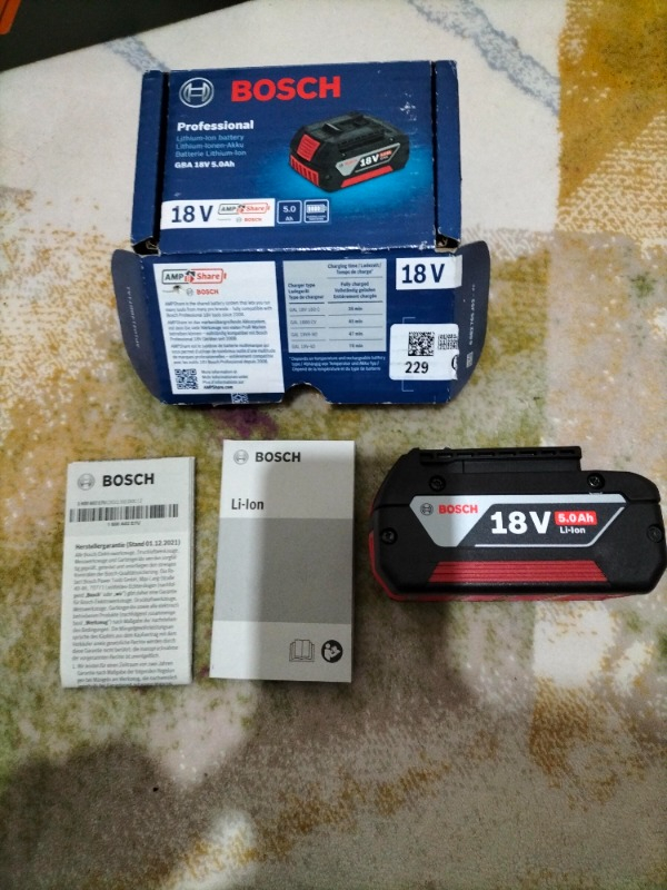 Bosch GBA 18V Professional 5.0Ah Akü - 1600A002U5