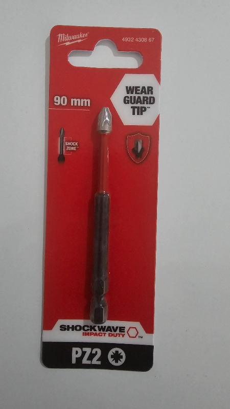 Milwaukee Bits Uç Pz2 90 mm. 1'li Paket Shockwave