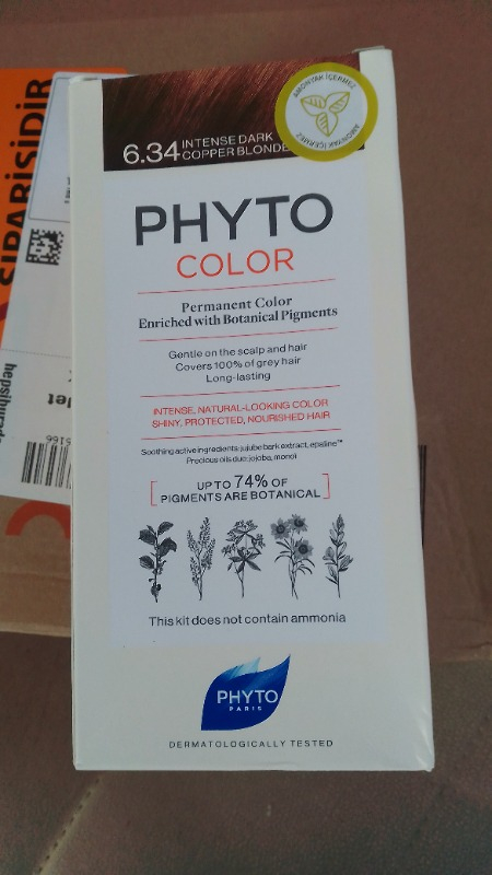 Phyto Phytocolor Bitkisel Saç Boyası 6.34 - Koyu Kumral Dore Bakır