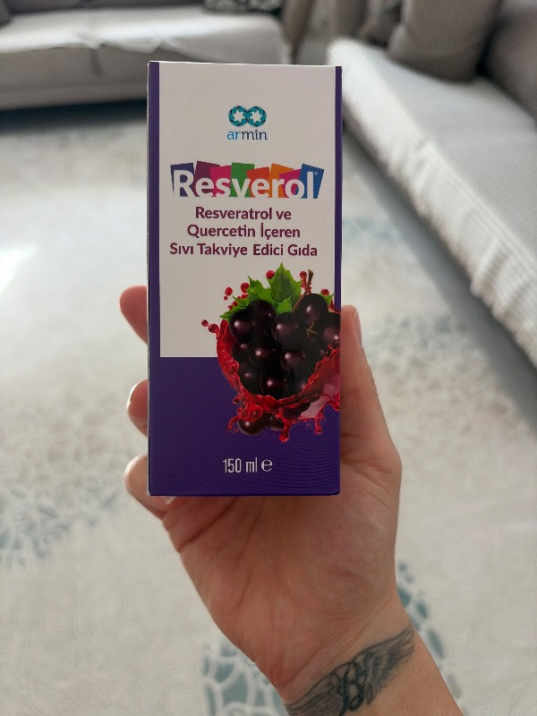 Armin Resverol Resveratrol ve Quercetin İçeren Sıvı Takviye Edici Gıda 150 ml