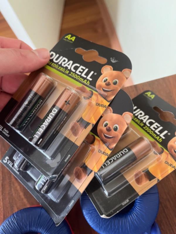 Duracell AA Şarj Edilebilir Kalem Pil 2500mAh 1.2V 2'li Paket (HR06 / DX1500)