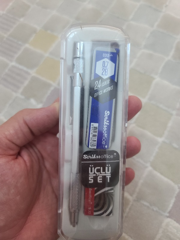Scrikss Saten Gri Graph-x 0.7 mm Kalem Silgi Uç Seti