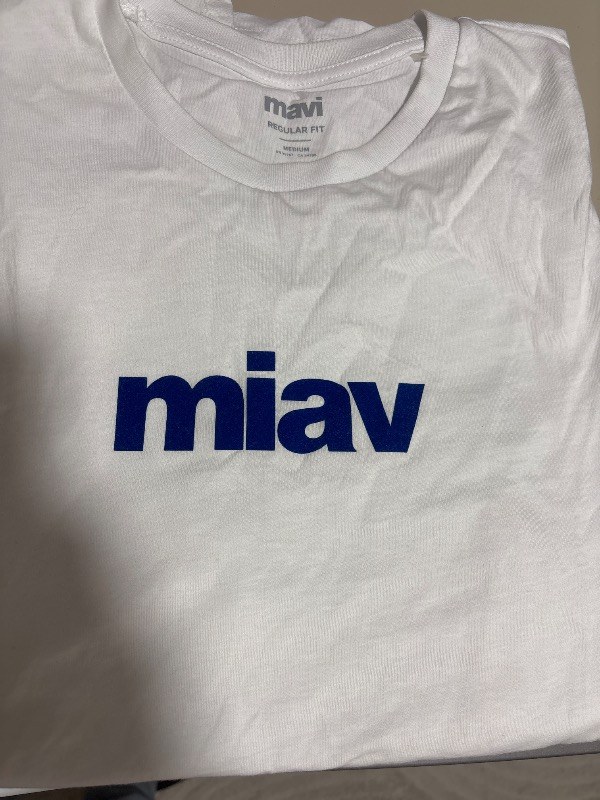 Mavi Miav Baskılı Beyaz Tişört 067153-620