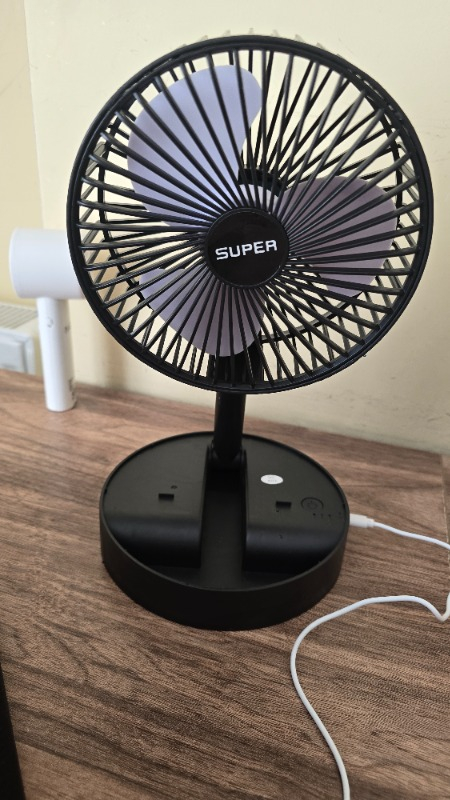 Robeve Masaüstü Vantilatör Şarjlı Vantilatör Yükselebilen Fan Vantilatör Soğutucu Fan Klima Serinletici Fan 3 Kademeli Hız Ayarı Vantilatör