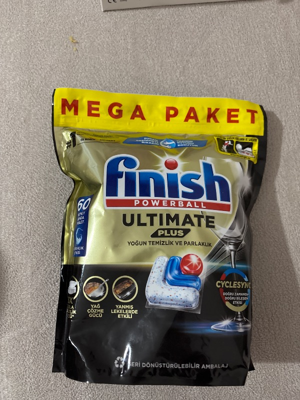 Finish Ultimate Plus 60 Kapsül  Bulaşık Makinesi Deterjanı Tableti (1 x 60 Kapsül)