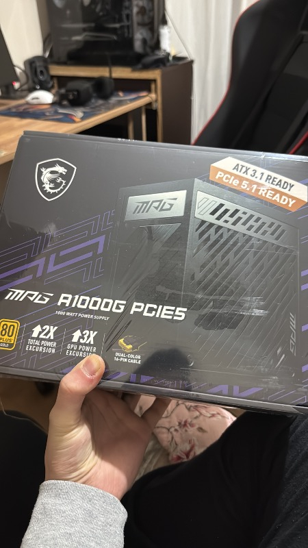 MSI PSU MPG A1000G PCIE5 1000W 80+ GOLD POWER SUPPLY