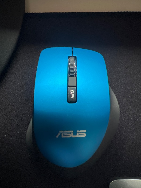 Asus WT425 Kablosuz Optik Sessiz Tıklama Özellikli Mavi Mouse