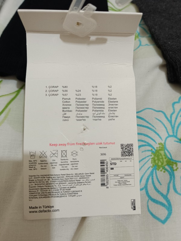 DeFacto Erkek Pamuklu 3'lü Uzun Çorap T9595AZNS