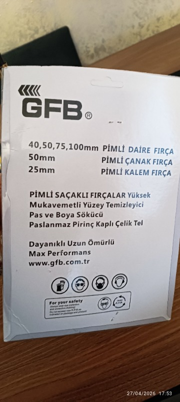 Gfb 6 Parça Pimli Tel Fırça Seti  Matkap Fırça Set