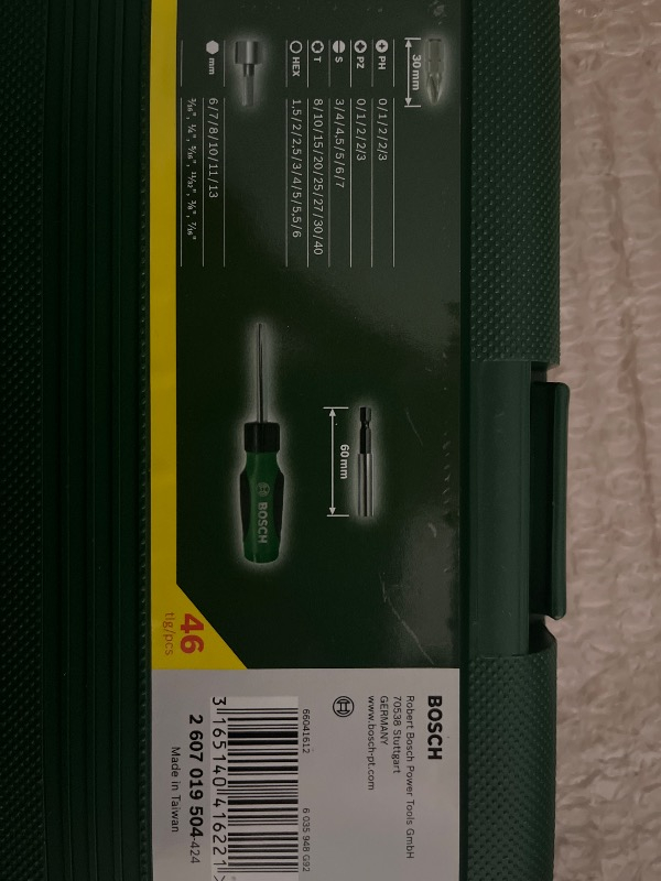 BOSCH 46 PARÇA CIRCIRLI TORNAVİDA BITS UÇ LOKMA VİDALAMA  SETİ.