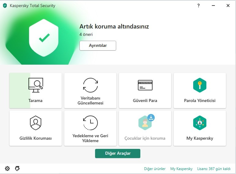 Kaspersky Total Security 1 Kullanıcı 1 Yıl Türkçe Anti Virüs Programı 2022 -2023 Sürüm