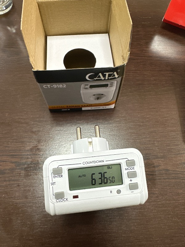 Cata Zaman Ayarlı Dijital Saatli Priz CT-9182 Cata