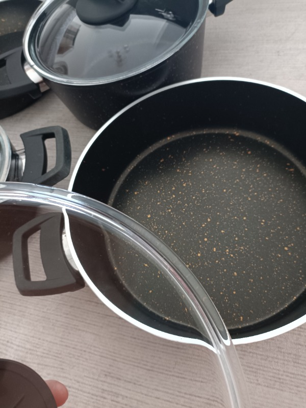 Karaca Biogranit Blackgold 7 Parça Tencere Seti