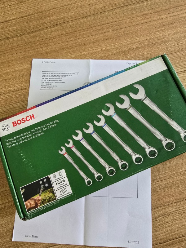 Bosch Cırcır Kombine Anahtar Seti 8 Parça - 1600A027PS