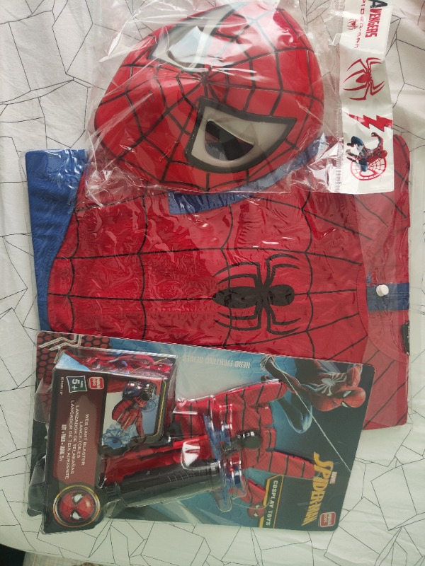 Ramos Örümcek Adam Spiderman Kostüm Set(Eldiven-Figür-Maske-Kostüm)