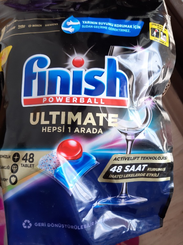 Finish Ultimate 48 Kapsül Bulaşık Makinesi Deterjanı Tableti (1 x 48 Kapsül)