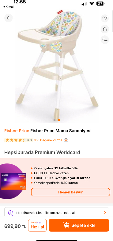 Fisher Price Mama Sandalyesi