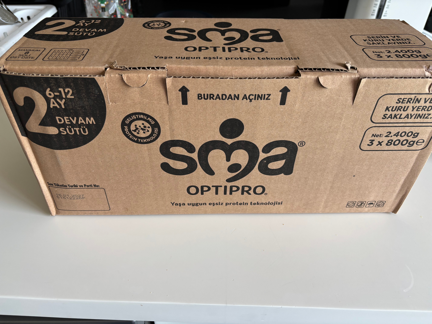 SMA Optipro Probiyotikli 2 6-12 Ay Bebek Sütü 800 gr x 3 Adet