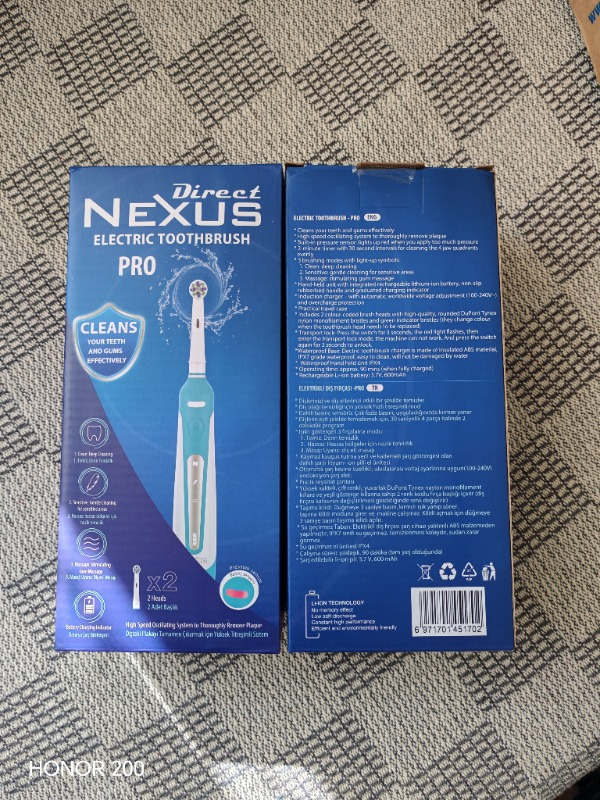 Direct Nexus Elektirikli Şarj Edilebilir Diş Fırçası + 2 Yedek Başlık