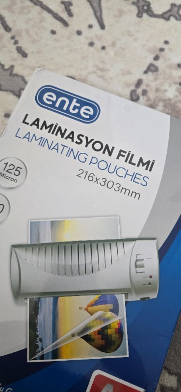 Kraf Laminasyon Filmi Parlak A4 125Mic 100'lü (2124)